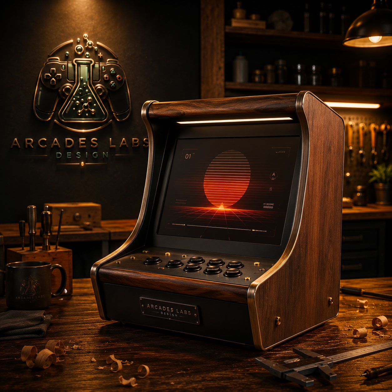 Bartop arcade premium en bois