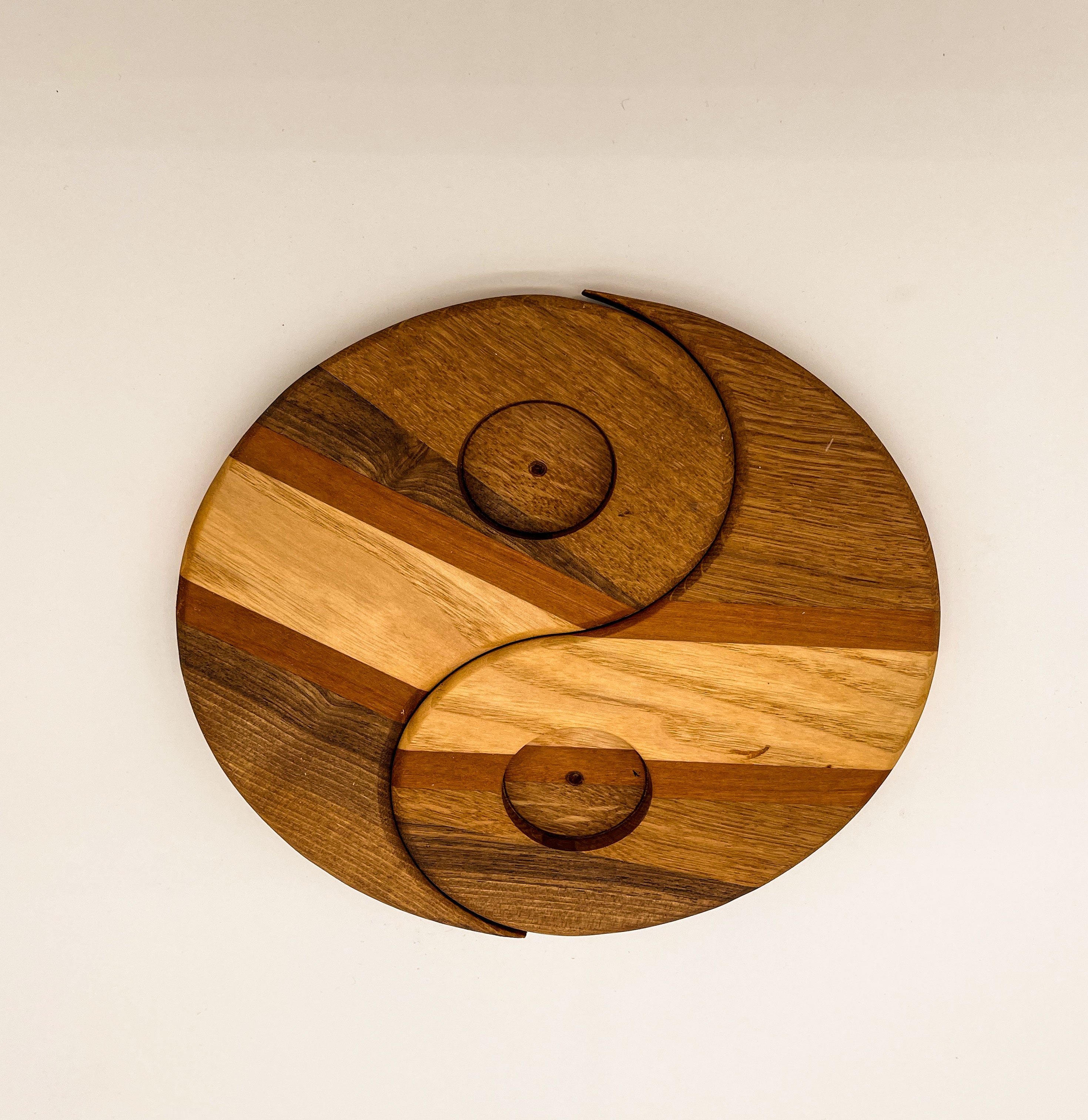 Bougeoir Ying-Yang asymétrique, vue de dessus
