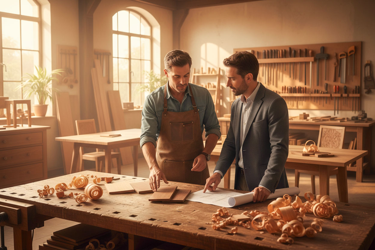 Création réalisée pendant un atelier bois