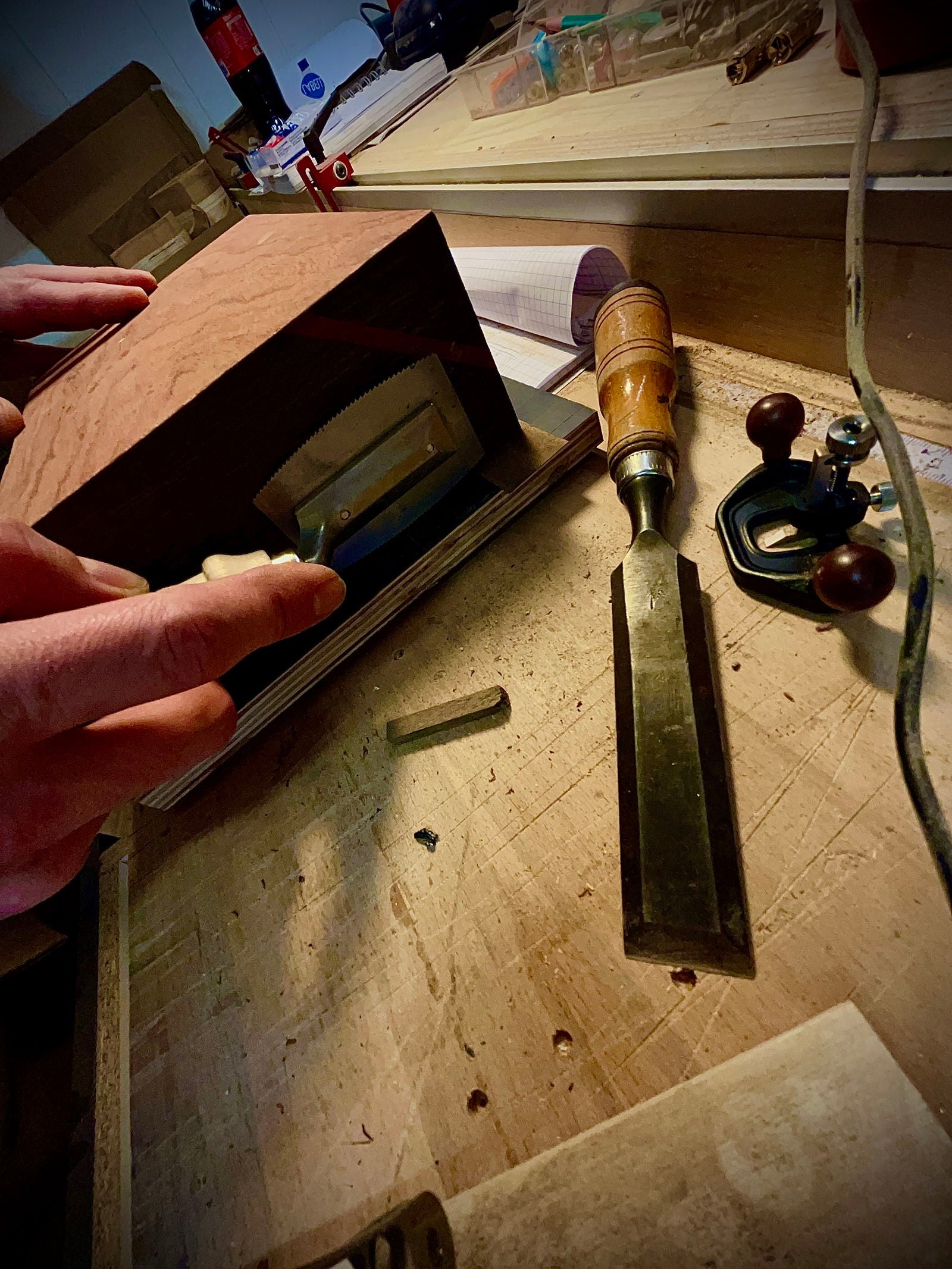 Détail d’un atelier de fabrication bois