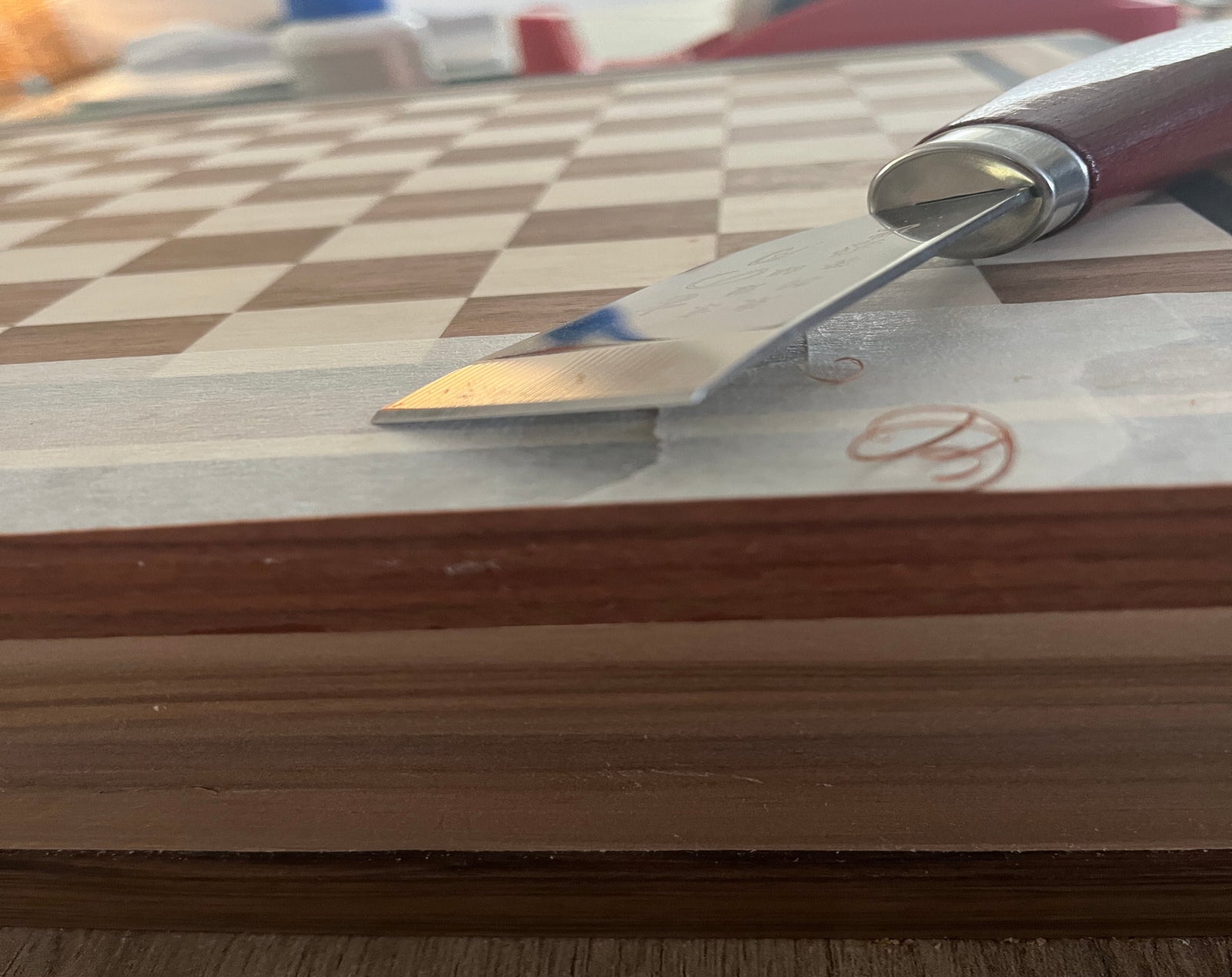 Détail de fabrication dans l’atelier