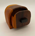 Mini bandsaw-box en bois, vue de face